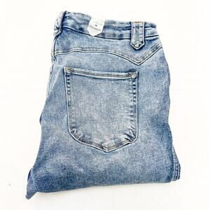 Good American Good Curve Indigo380 Acid Wash Denim Jeans Size 16 NWT